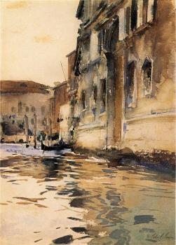 John Singer Sargent : Venetian Canal, Palazzo Corner